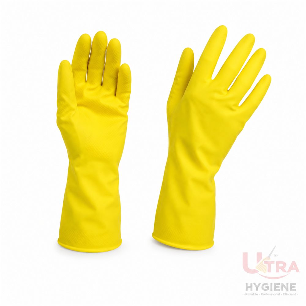 SJS Rubber Hand Gloves Yellow